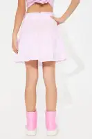 Mini Delilah Stripe Skirt(White/Pink,S)