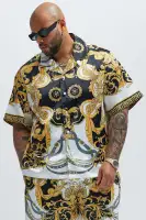Calabria Baroque Shirt(Black/combo,S)