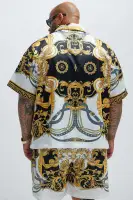 Calabria Baroque Shirt(Black/combo,S)