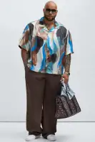 Edgehill Watercolor Shirt(Brown/combo,S)