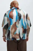 Edgehill Watercolor Shirt(Brown/combo,S)