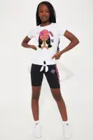 Mini Carrying The Legacy Bike Short Set(White/Black,4)