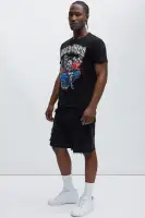 Barker Relaxed Denim Shorts(Black,30)