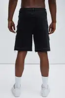Barker Relaxed Denim Shorts(Black,30)