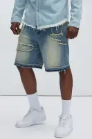 Lonely Road Relaxed Denim Shorts