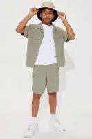 Mini Ashford Linen Shorts(Olive,4)