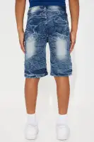 Mini Let's Ride Moto Denim Shorts(Dark Wash,4)