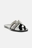 Mini Mya II Flat Sandal(Black,4)