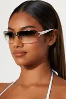 Bringing It Back Sunglasses(White/combo,OS)