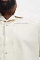 Hudson Contrast Stitching Shirt(Cream,S)