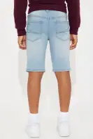 Mini Splatter Around Denim Shorts(Light Wash,4)