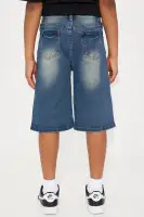 Mini Vintage Indigo Denim Short(Vintage Wash,4)