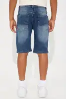 Mini Extra Moto Denim Shorts(Dark Wash,4)