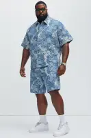 Inspired Relaxed Denim Shorts(Light Wash,30)