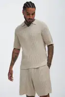 Brent Textured Johnny Collar Shirt