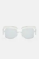 Party Weekend Sunglasses(Clear/Silver,OS)