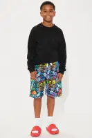 Mini Graffiti Streets Fleece Shorts(Multi Color,4)