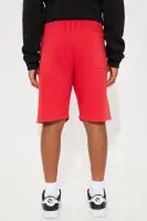Mini Never Give Up Fleece Shorts(Red/combo,5)