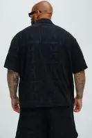 Link Textured Shirt(Black,S)