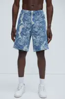 Inspired Relaxed Denim Shorts(Light Wash,30)