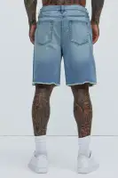 Lounge Relaxed Denim Shorts(Medium Blue Wash,30)