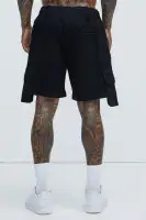 Kickin' It Cargo Denim Shorts(Black,S)