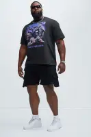Kickin' It Cargo Denim Shorts(Black,S)