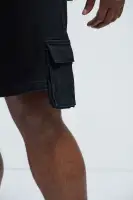 Kickin' It Cargo Denim Shorts(Black,S)