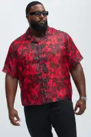 Pleasant Floral Shirt(Red/combo,S)