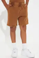 Mini Tyson Heavy Wash Relaxed Shorts(Dark Brown,6/7)