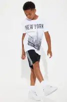 Mini Welcome To New York Short Set(Black/White,4/5)
