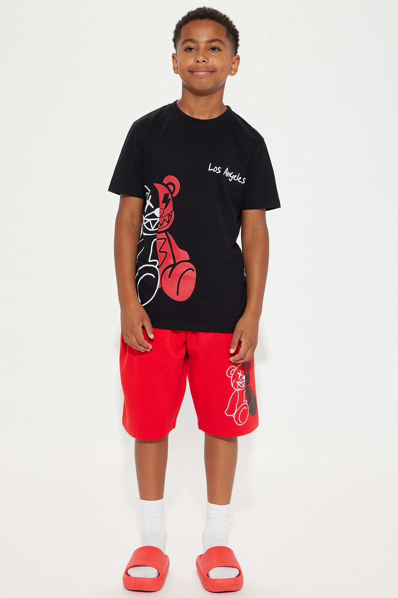Mini Los Angeles Bear Short Set
