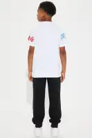 Mini Drip King Graffiti Fleece Jogger Set(White/Black,4)