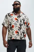 Dancing Cat Shirt(Tan/Multi,S)