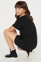 Mini Face Your Fears Biker Short Set(Black,4/5)