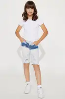 Mini On A Fray Denim Short