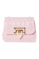 Mini Ms Diva Studded Crossbody Chain Purse(Pink,OS)