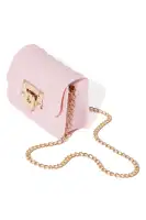 Mini Ms Diva Studded Crossbody Chain Purse(Pink,OS)