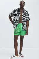 Overlapping Shirt(Off  White/combo,S)