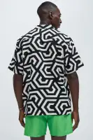 Overlapping Shirt(Off  White/combo,S)
