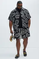 Laredo Paisley Shirt(Black/White,S)