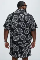 Laredo Paisley Shirt(Black/White,S)