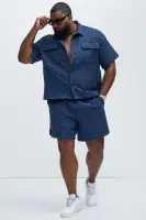 Mav Textured Shirt(Navy,S)