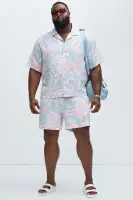 Pastel Floral Shirt(Pink/combo,S)