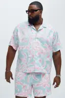 Pastel Floral Shirt(Pink/combo,S)