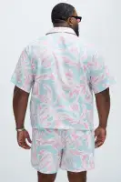 Pastel Floral Shirt(Pink/combo,S)