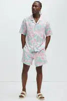 Pastel Floral Shirt(Pink/combo,S)