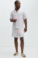 Pastel Floral Shirt(Pink/combo,S)