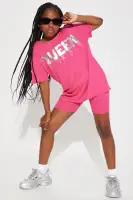 Mini Queen Of The Playground Biker Short Set