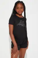 Mini Los Angeles City Short Set(Black,4/5)
